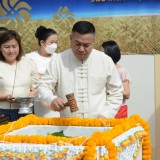 ร่วมพิธีทอดผ้าป่าสามัคคีเพื่อสมทบทุนสร้างอาคารตรวจโรคระบบทางเดินหายใจ"อาคารหลวงตาบุญชื่น ปัญญาวุฑโฒ"ให้กับโรงพยาบาลฝาง