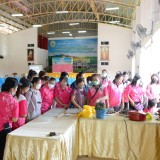 โครงการฝึกอบรมเชิงปฏิบัติการสมุนไพรไล่ยุง ของกลุ่มสตรีแม่บ้านตำบลสันทราย