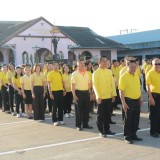 ร่วมกิจกรรมเคารพธงชาติ และร้องเพลงชาติไทย