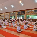 โครงการพัฒนาศักยภาพนักเรียนผู้สูงอายุ สูงวัยสุขภาพดี ชีวีแจ่มใส “กิจกรรมฝึกอบรมธรรมะกับการพัฒนาจิต ”