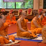 โครงการพัฒนาศักยภาพนักเรียนผู้สูงอายุ สูงวัยสุขภาพดี ชีวีแจ่มใส “กิจกรรมฝึกอบรมธรรมะกับการพัฒนาจิต ”