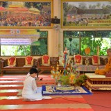 โครงการพัฒนาศักยภาพนักเรียนผู้สูงอายุ สูงวัยสุขภาพดี ชีวีแจ่มใส “กิจกรรมฝึกอบรมธรรมะกับการพัฒนาจิต ”