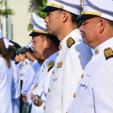 เทศบาลตำบลสันทรายร่วมพิธีถวายพระพรเนื่องในวันพ่อแห่งชาติ 5 ธันวาคม 2557