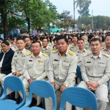 เทศบาลตำบลสันทรายร่วมพิธีถวายพระพรเนื่องในวันพ่อแห่งชาติ 5 ธันวาคม 2557