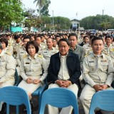 เทศบาลตำบลสันทรายร่วมพิธีถวายพระพรเนื่องในวันพ่อแห่งชาติ 5 ธันวาคม 2557