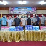 ส่งมอบหน้ากากอนามัย เจลแอลกอฮอล์ ถุงมือยาง และปรอทวัดไข้ เพื่อสนับสนุนการปฏิบัติงานเฝ้าระวัง และป้องกันการแพร่ระบาดของเชื้อไวรัสโควิด ๑๙ แก่หน่วยปฏิบัติการป้องกันและแก้ไขสถานการณ์โรคติดเชื้อไวรัสโคโรนา ๒๐๑๙ หรือโรคโควิด ๑๙ ระดับตำบลสันทราย