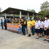 โครงการจัดระเบียบป้ายข้างทางถนนสายหลัก ๑๐๗ ปรับปรุงภูมิทัศน์ข้างทางถนนสายรองสร้างถนนสีขาวอย่างยั่งยืนแบบบูรณาการ โดยศูนย์ประสานงานเครือข่ายเฉพาะประเด็นการจัดการความปลอดภัยทางถนน (ศปง.ตำบลขับขี่ปลอดภัย)