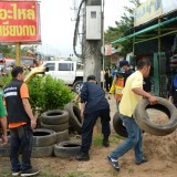 โครงการจัดระเบียบป้ายข้างทางถนนสายหลัก ๑๐๗ ปรับปรุงภูมิทัศน์ข้างทางถนนสายรองสร้างถนนสีขาวอย่างยั่งยืนแบบบูรณาการ โดยศูนย์ประสานงานเครือข่ายเฉพาะประเด็นการจัดการความปลอดภัยทางถนน (ศปง.ตำบลขับขี่ปลอดภัย)