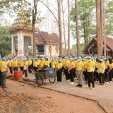 กิจกรรม Big cleaning day เก็บกวาดใบไม้ใส่เสวียน รดน้ำต้นไม้ และฉีดพ่นละอองฝอยสร้างความชุ่มชื่นในอากาศ เพื่อลดฝุ่นละอองขนาดเล็ก ( PM 2.5 )