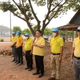 กิจกรรม Big cleaning day เก็บกวาดใบไม้ใส่เสวียน รดน้ำต้นไม้ และฉีดพ่นละอองฝอยสร้างความชุ่มชื่นในอากาศ เพื่อลดฝุ่นละอองขนาดเล็ก ( PM 2.5 )