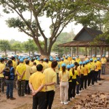 กิจกรรม Big cleaning day เก็บกวาดใบไม้ใส่เสวียน รดน้ำต้นไม้ และฉีดพ่นละอองฝอยสร้างความชุ่มชื่นในอากาศ เพื่อลดฝุ่นละอองขนาดเล็ก ( PM 2.5 )