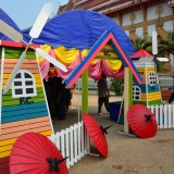 โครงการออกหน่วยเคลื่อนที่ อบจ.เชียงใหม่ บริการประชาชน ประจำปี 2558 และงานแสดงสินค้า otop และสร้างเสริมสุขภาพตำบลสุขภาวะ เทศบาลตำบลสันทราย อ.ฝาง จ.เชียงใหม่ 