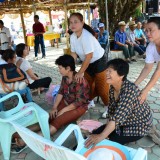 โครงการออกหน่วยเคลื่อนที่ อบจ.เชียงใหม่ บริการประชาชน ประจำปี 2558 และงานแสดงสินค้า otop และสร้างเสริมสุขภาพตำบลสุขภาวะ เทศบาลตำบลสันทราย อ.ฝาง จ.เชียงใหม่ 