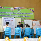 อบรมเจ้าพนักงานผู้ดำเนินการเลือกตั้งประจำหน่วยเลือกตั้ง เขตที่ ๑ หน่วยที่ ๑-๙ สำหรับการเลือกตั้งสมาชิกสภาเทศบาลตำบลสันทรายและนายกเทศมนตรีตำบลสันทราย