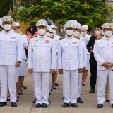 พิธีวางพวงมาลาในกิจกรรมน้อมรำลึกในพระมหากรุณาธิคุณ เนื่องในวันคล้ายวันสวรรคตพระบาทสมเด็จพระจุลจอมเกล้าเจ้าอยู่หัว ๒๓ ตุลาคม ๒๕๖๕