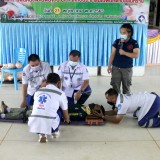 กิจกรรมอบรมให้ความรู้ตามโครงการอบรมเชิงปฏิบัติการให้ความรู้การปฐมพยาบาลเบื้องต้นและการฟื้นคืนชีพขั้นพื้นฐาน CPR ให้กับประชาชนในพื้นที่ตำบลสันทราย ประจำปีงบประมาณ พ.ศ. ๒๕๖๕