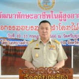 โครงการพัฒนาทักษะอาชีพในผู้สูงอายุตำบลสันทราย “กิจกรรมอบรมการทำโคมไฟล้านนา”