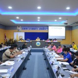 การประชุมคณะผู้บริหาร และหัวหน้าส่วนราชการ สมาชิกสภาเทศบาลตำบลสันทราย และกำนัน/ผู้ใหญ่บ้านตำบลสันทราย