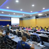 การประชุมคณะผู้บริหาร และหัวหน้าส่วนราชการ สมาชิกสภาเทศบาลตำบลสันทราย และกำนัน/ผู้ใหญ่บ้านตำบลสันทราย