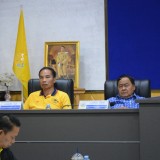 การประชุมคณะผู้บริหาร และหัวหน้าส่วนราชการ สมาชิกสภาเทศบาลตำบลสันทราย และกำนัน/ผู้ใหญ่บ้านตำบลสันทราย