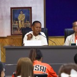 การประชุมซักซ้อมการดำเนินงานในการเลือกตั้งสมาชิกสภาเทศบาลและนายกเทศมนตรีตำบลสันทราย