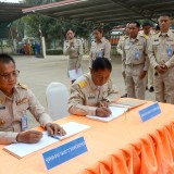 การกล่าวคำปฏิญาณตน และพิธีทำบุญตักบาตรเพื่อถวายพระพรแด่สมเด็จพระเจ้าลูกเธอ เจ้าฟ้าพัชรกิติยาภาฯ เพื่อให้หายจากพระอาการประชวร