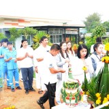 ทำพิธี บวงสรวงและตั้งศาลพระภูมิ ในสำนักงานเทศบาลแห่งใหม่