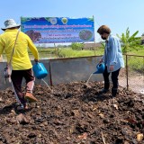 โครงการพัฒนาศูนย์การเรียนรู้เศรษฐกิจพอเพียงตำบลสันทราย กิจกรรมการทำปุ๋ยหมักจากเศษใบไม้เพื่อลดการเผา