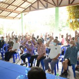 ลงพื้นที่เพื่อรับฟังความคิดเห็นและประชาคมหมู่บ้าน เรื่องการบริหารจัดการขยะมูลฝอยในชุมชนโดยชุมชน ภายใต้โครงการจัดการขยะมูลฝอยแบบยั่งยืนสร้างตำบลน่าอยู่ ประจำปีงบประมาณ พ.ศ. ๒๕๖๖