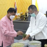กิจกรรมสระเกล้าดำหัวปี๋ใหม่เมือง เพื่อขอขมา คาราวะและขอพรจากนายกเทศมนตรี และปลัดเทศบาลตำบลสันทราย เพื่อสืบฮีตสานฮอยป๋าเวณีปี๋ใหม่เมือง