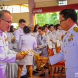  ร่วมพิธีวางพานพุ่มถวายราชสักการะและจุดเทียนถวายพระพรชัยมงคล เนื่องในโอกาสวันเฉลิมพระชนมพรรษา สมเด็จพระนางเจ้าสุทิดา พัชรสุธาพิมลลักษณ พระบรมราชินี