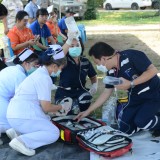 โครงการการฝึกการป้องกันและบรรเทาสาธารณภัย กรณีแผ่นดินไหว ประจำปี ๒๕๖๖ อำเภอฝาง จังหวัดเชียงใหม่