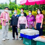 พิธีมอบไก่พันธ์ุไข่ ร่วมกับธนาคารออมสิน สาขาฝาง และสมาคมสหภาพคนตาบอด