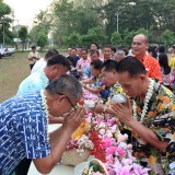 งานสระเกล้าดำหัว นายกเทศมนตรี ประธานสภาเทศบาล และปลัดเทศบาลตำบลสันทราย ประจำปี พ.ศ. ๒๕๖๙